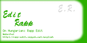 edit rapp business card